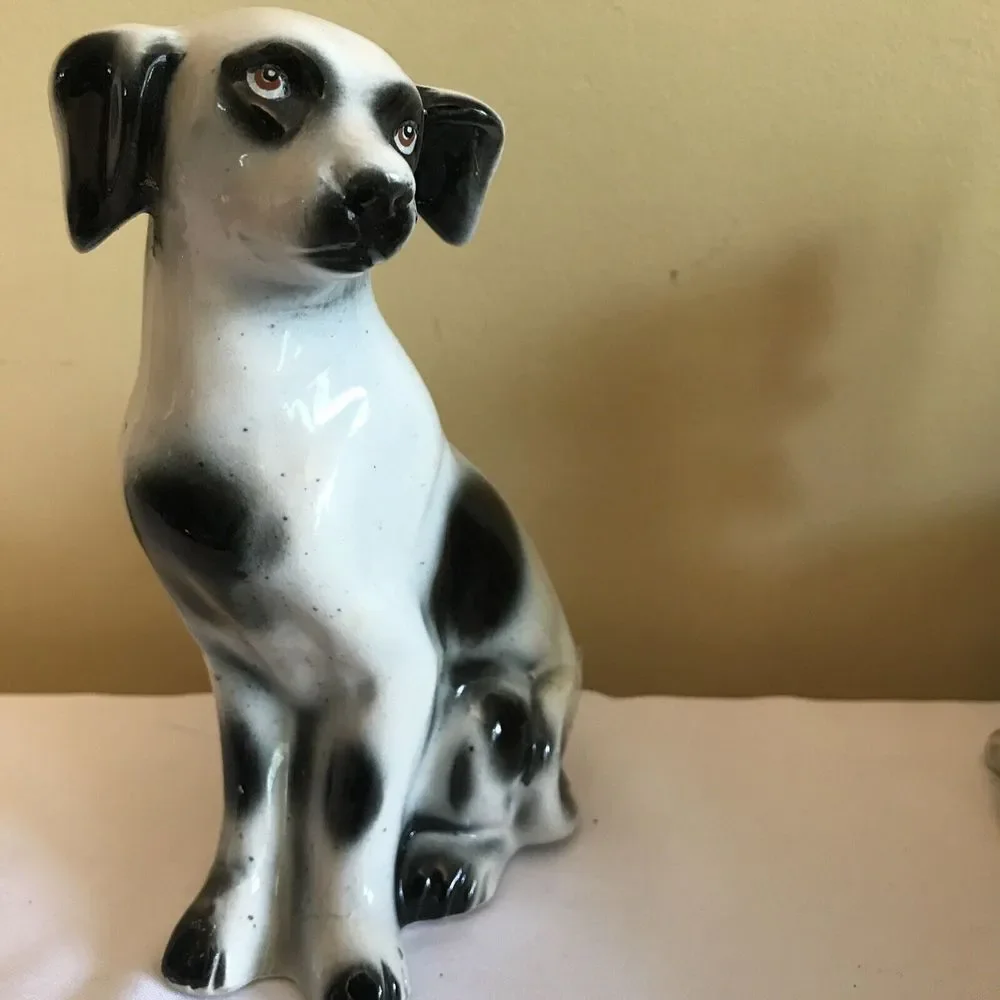 Hand Painted Porcelain Dalmatian Dog Figurine Made in‎ Brazil